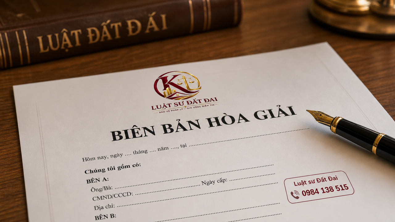 Giá trị pháp lý của biên bản hòa giải tranh chấp đất đai