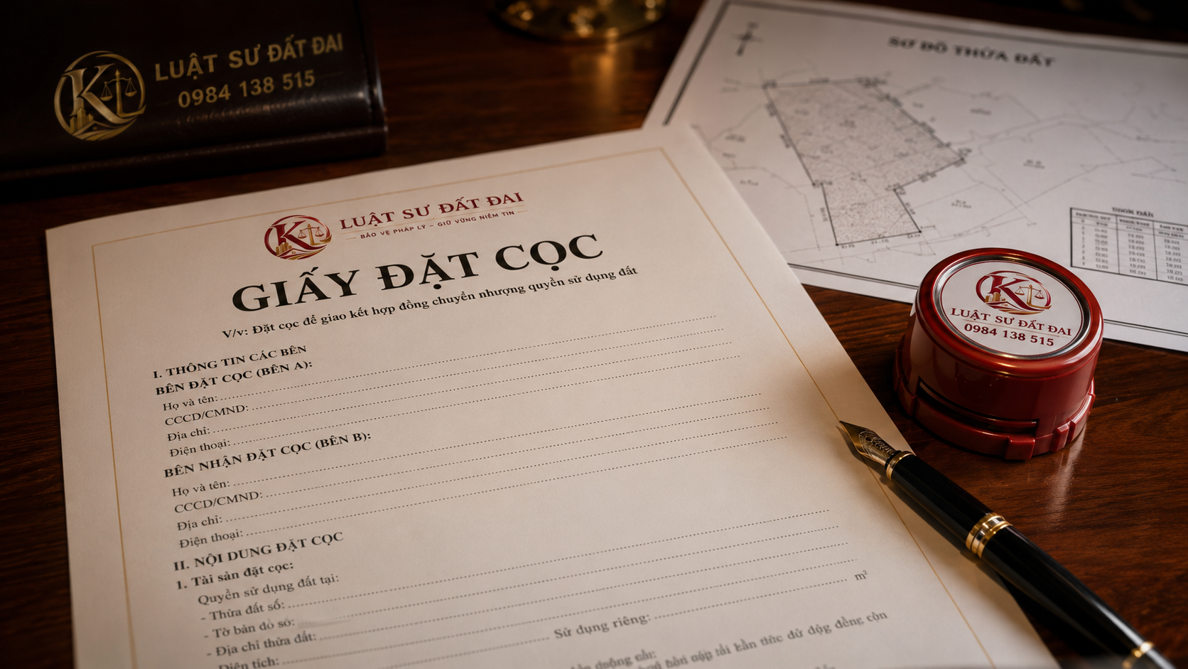 Giấy đặt cọc mua đất