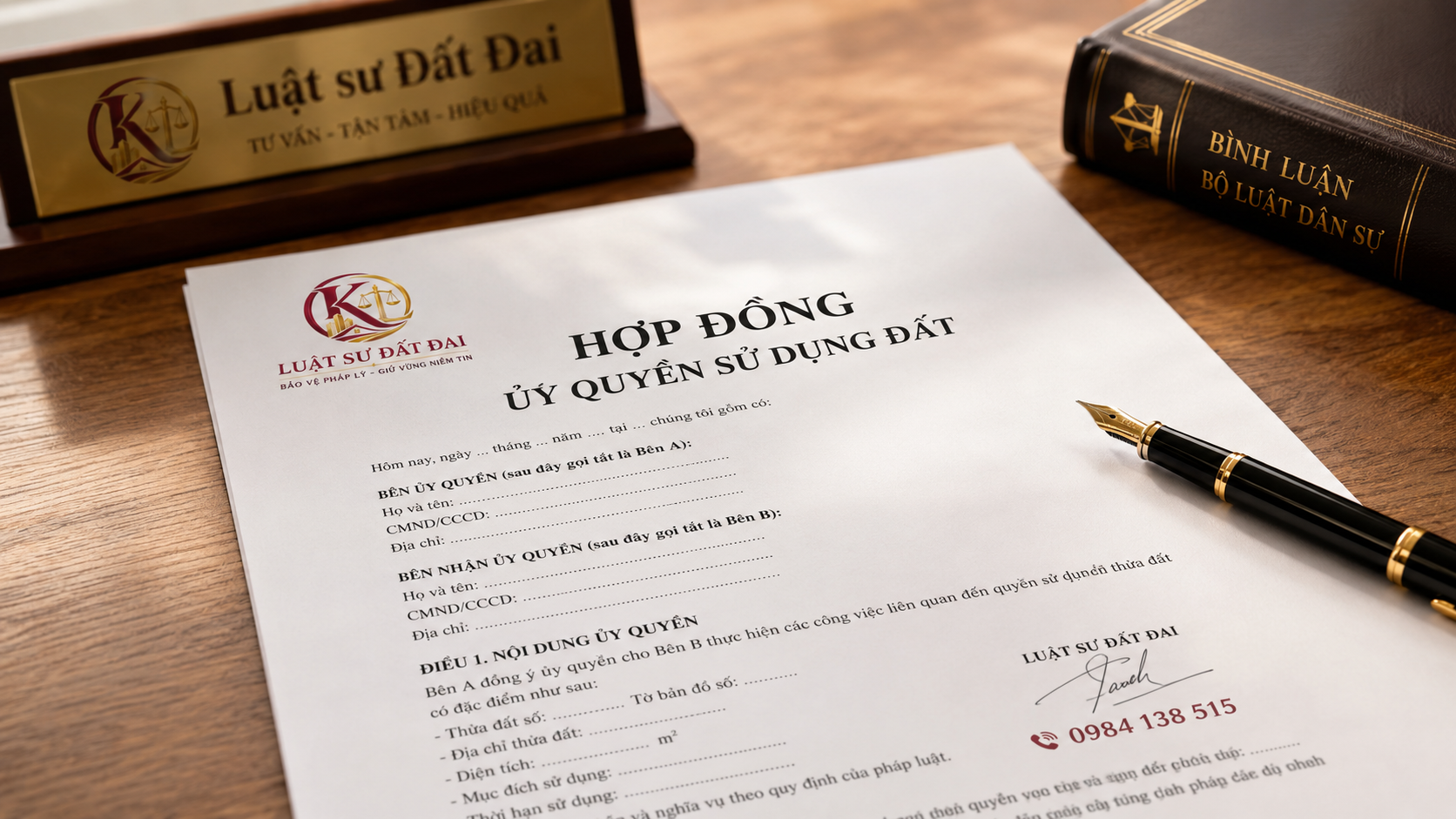 Giấy ủy quyền đất