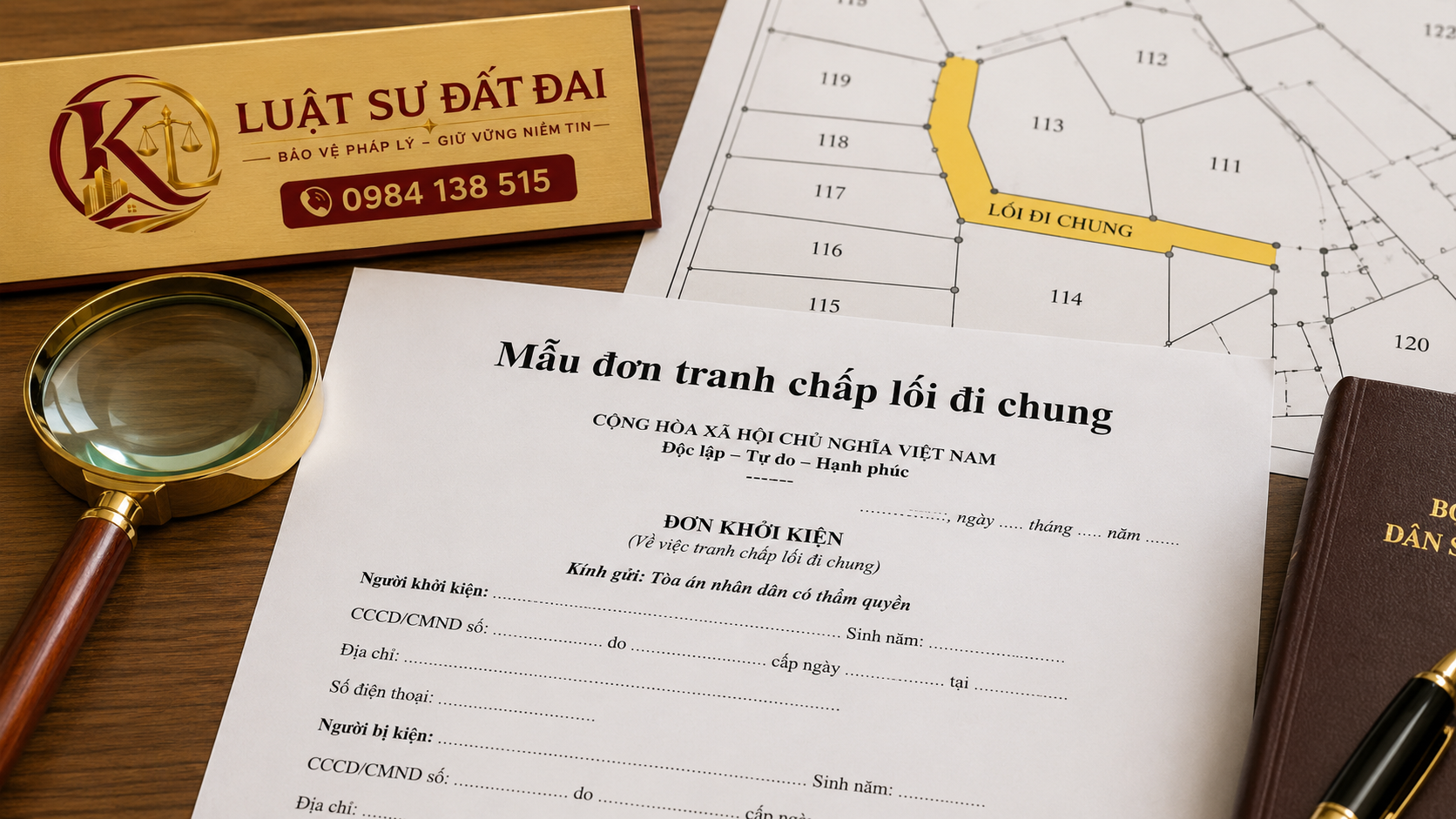 Mẫu đơn tranh chấp lối đi chung để yêu cầu hòa giải