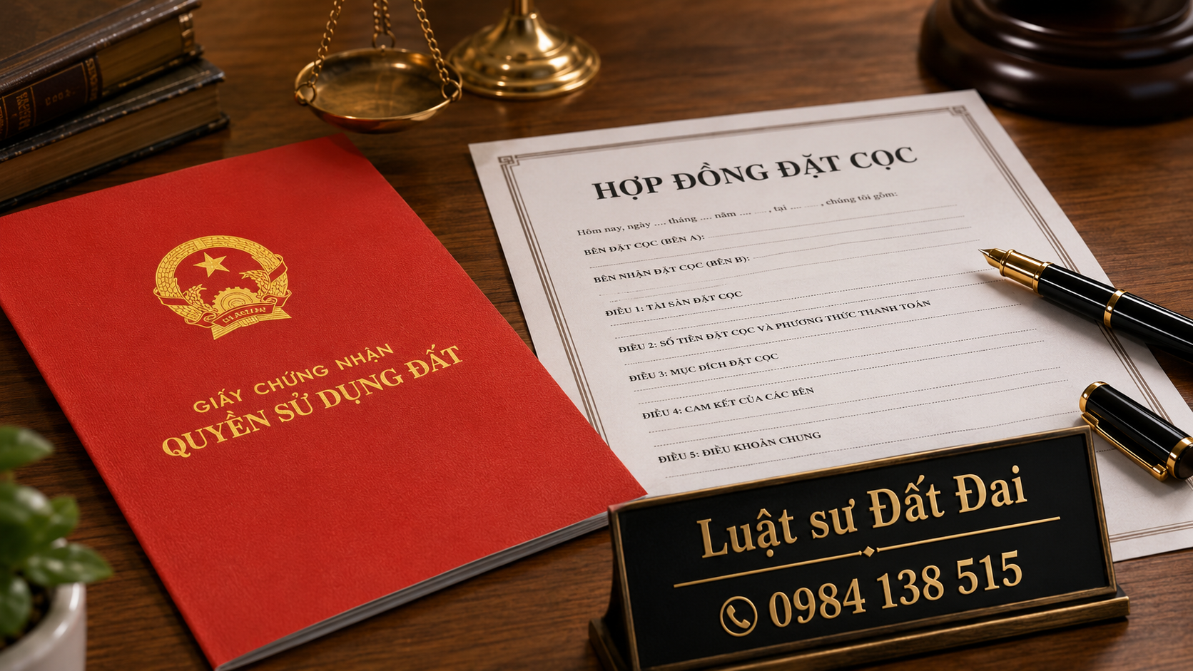 Mẫu hợp đồng đặt cọc mua đất