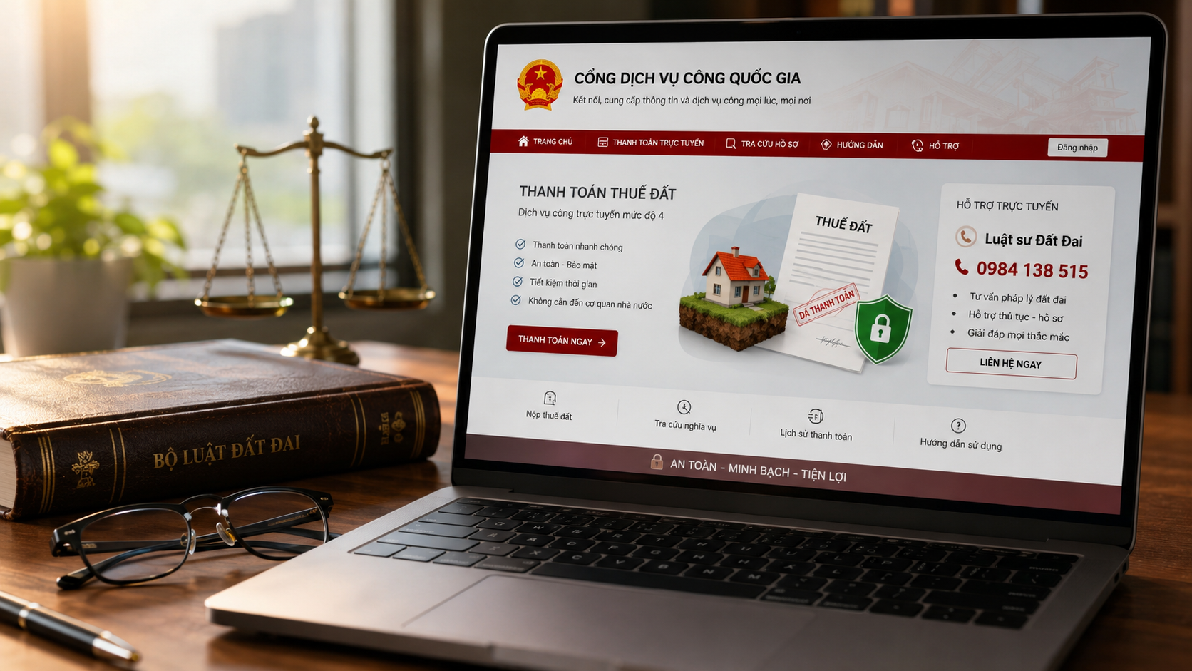 Nộp thuế nhà đất online