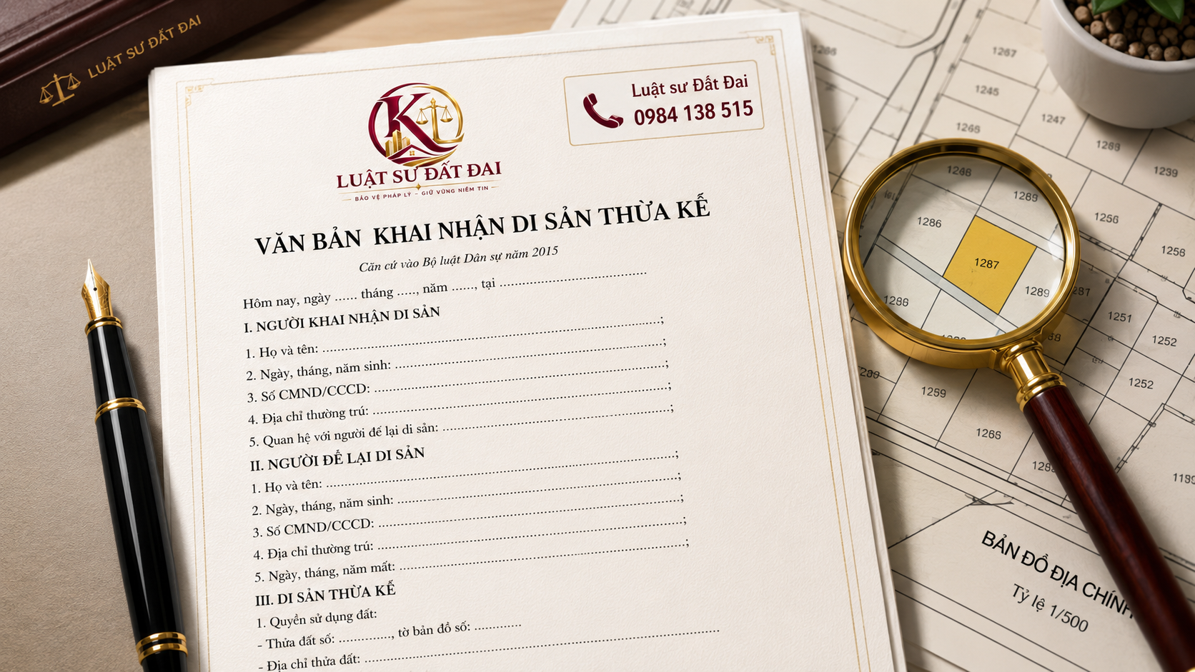 Văn bản khai nhận di sản thừa kế