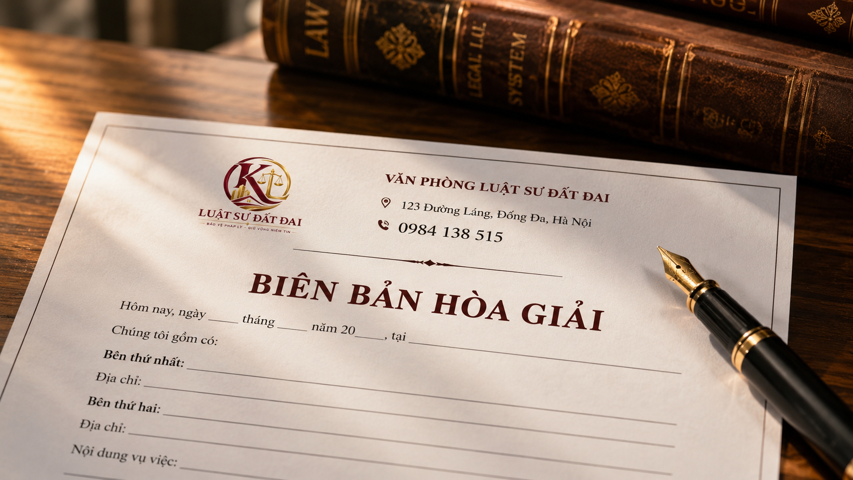 Biên bản hòa giải tranh chấp đất đai