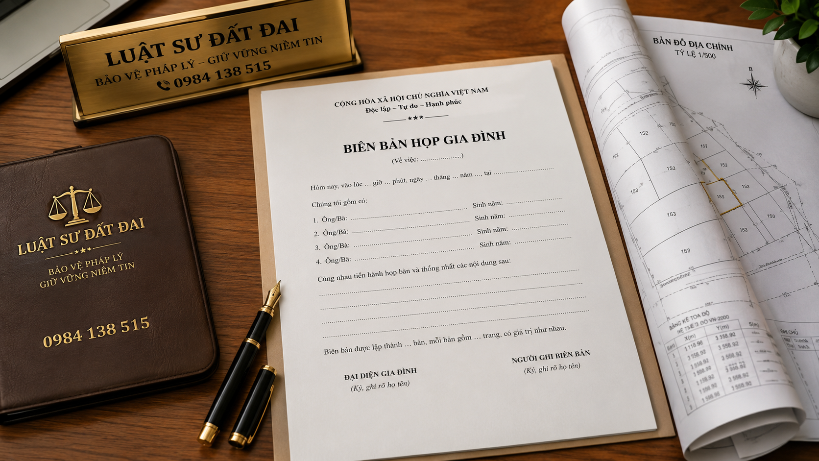 Biên bản họp gia đình chia đất